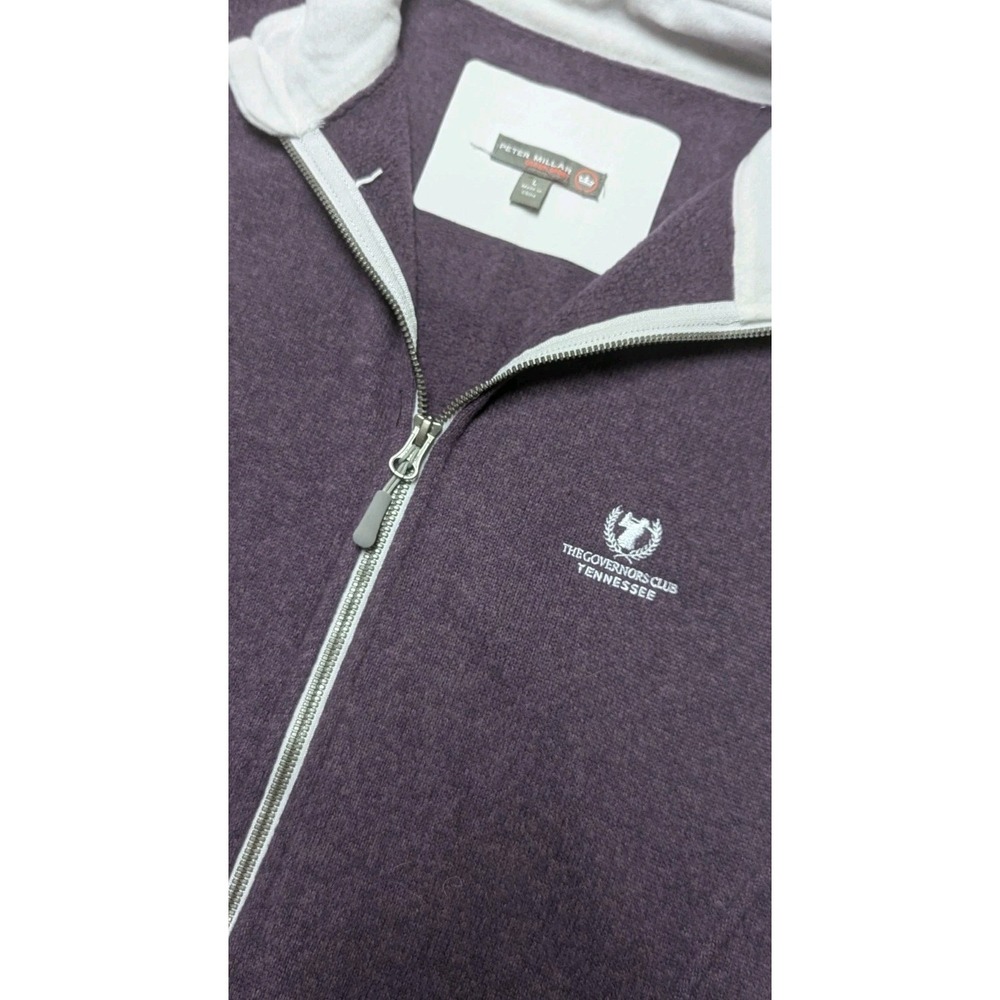 Peter Millar Crown Sweater Fleece Vest Purple Men's Large